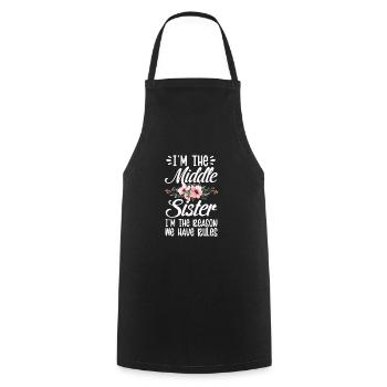 Soeur - Tablier de cuisine - noir - Devant - AI Model Male 185 dark (185cm)