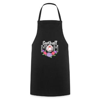 Softball Mutter Baseball Tochter Sohn Geschenk - Kochschürze - Schwarz - Vorne - AI Model Male 185 dark (185cm)