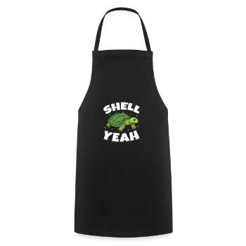Turtle Turtle Sea Creature Gift - Cooking Apron - black - Front - AI Model Male 185 dark (185cm)