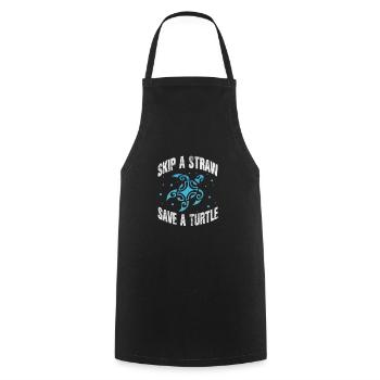 Turtle - Cooking Apron - black - Front - AI Model Male 185 dark (185cm)