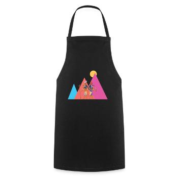 Pyramides égyptiennes Egypte - Tablier de cuisine - noir - Devant - AI Model Male 185 dark (185cm)