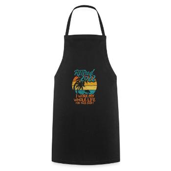 Retirement - Cooking Apron - black - Front - AI Model Male 185 dark (185cm)