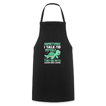 Turtle Turtle Sea Sea Creatures Gift - Cooking Apron - black - Front - AI Model Male 185 dark (185cm)