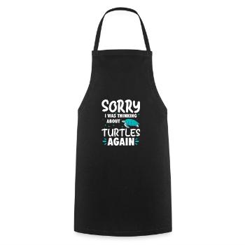 Turtle Turtle Sea Sea Creatures Gift - Cooking Apron - black - Front - AI Model Male 185 dark (185cm)