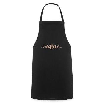 Kaffee Koffein Espresso Barista Geschenk - Kochschürze - Schwarz - Vorne - AI Model Male 185 dark (185cm)
