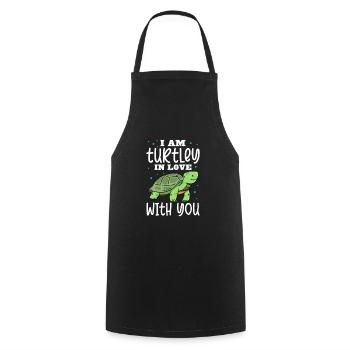 Turtle Turtle Sea Sea Creatures Gift - Cooking Apron - black - Front - AI Model Male 185 dark (185cm)