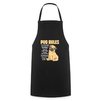 Carlin Chien Chien Ami Pet Pug Pug Pug Cadeau - Tablier de cuisine - noir - Devant - AI Model Male 185 dark (185cm)