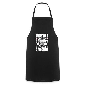 Retirement Pension Pensioner Post office clerk Gift - Cooking Apron - black - Front - AI Model Male 185 dark (185cm)