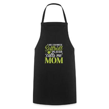 Softball Mère Baseball Fille Fils Cadeau - Tablier de cuisine - noir - Devant - AI Model Male 185 dark (185cm)