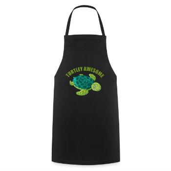 Turtle - Cooking Apron - black - Front - AI Model Male 185 dark (185cm)
