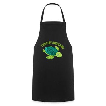 Turtle Turtle Sea Sea Creatures Gift - Cooking Apron - black - Front - AI Model Male 185 dark (185cm)