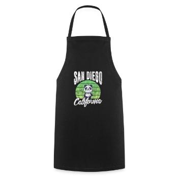 San Diego California USA Vacation America Gift - Cooking Apron - black - Front - AI Model Male 185 dark (185cm)