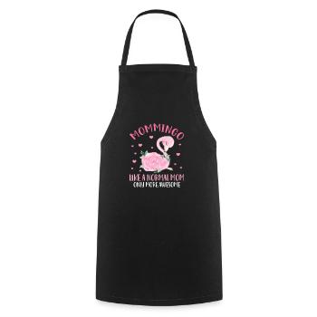 Flamingo Mother Pink Bird Mother's Day Gift - Cooking Apron - black - Front - AI Model Male 185 dark (185cm)