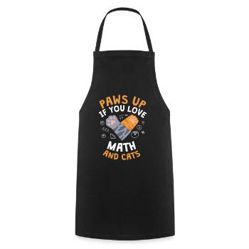 Math And Cats Math Kitten Cats - Cooking Apron - black - Front - AI Model Male 185 dark (185cm)