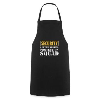 Soeur Frère Frères et sœurs Cadeau de famille - Tablier de cuisine - noir - Devant - AI Model Male 185 dark (185cm)