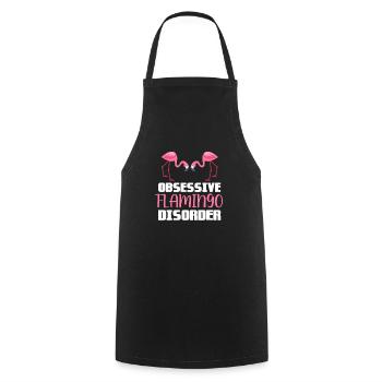 Flamingo Pink Bird Zoo Summer Holiday Gift - Cooking Apron - black - Front - AI Model Male 185 dark (185cm)