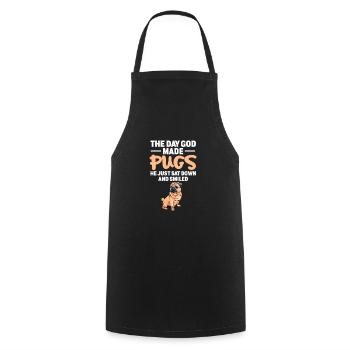 Carlin Chien Chien Ami Pet Pug Pug Pug Cadeau - Tablier de cuisine - noir - Devant - AI Model Male 185 dark (185cm)