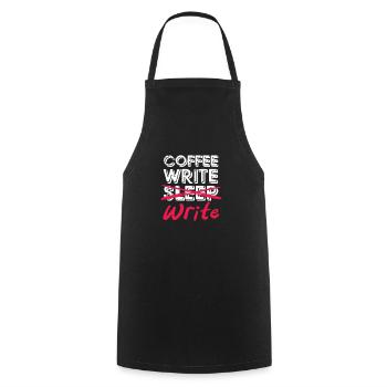 Author - Cooking Apron - black - Front - AI Model Male 185 dark (185cm)