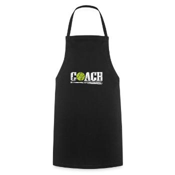 Softball Coach - Cooking Apron - black - Front - AI Model Male 185 dark (185cm)