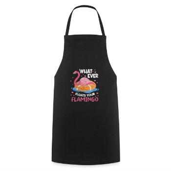 Flamingo - Cooking Apron - black - Front - AI Model Male 185 dark (185cm)