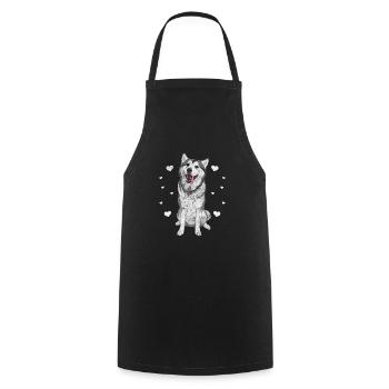 Rauque - Tablier de cuisine - noir - Devant - AI Model Male 185 dark (185cm)