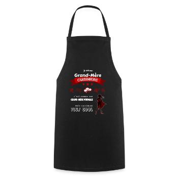 Je suis une Grand-Mère Cuisinière cool et super - Tablier de cuisine - noir - Devant - AI Model Male 185 dark (185cm)