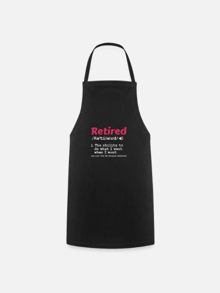 Retirement - Cooking Apron - black