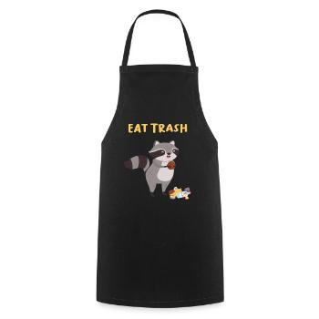 Eat Trash Waschbär Kinder - Kochschürze - Schwarz - Vorne - AI Model Male 185 dark (185cm)