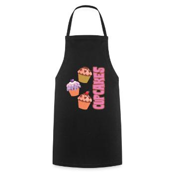 Cupcakes Cake Cupcake - Cooking Apron - black - Front - AI Model Male 185 dark (185cm)