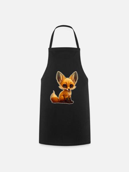 Süßer Fuchs Baby Schnuffelshirt Knuddelshirt - Kochschürze - Schwarz