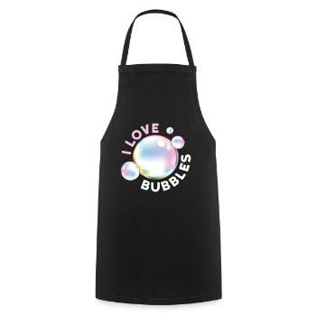 I Love Bubbles Bubbles Kids - Cooking Apron - black - Front - AI Model Male 185 dark (185cm)