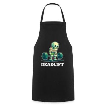 Soulevé de terre Skeleton Bodybuilding Sport Soulevé de terre - Tablier de cuisine - noir - Devant - AI Model Male 185 dark (185cm)