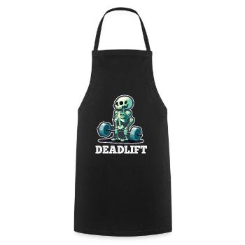 Soulevé de terre Skeleton Bodybuilding Sport Soulevé de terre - Tablier de cuisine - noir - Devant - AI Model Male 185 dark (185cm)