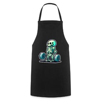 Soulevé de terre Skeleton Bodybuilding Sport Soulevé de terre - Tablier de cuisine - noir - Devant - AI Model Male 185 dark (185cm)