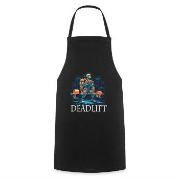 Soulevé de terre Skeleton Bodybuilding Sport Soulevé de terre - Tablier de cuisine - noir - Devant - AI Model Male 185 dark (185cm)