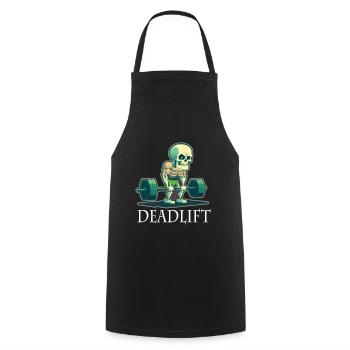 Soulevé de terre Skeleton Bodybuilding Sport Soulevé de terre - Tablier de cuisine - noir - Devant - AI Model Male 185 dark (185cm)