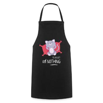 To Do List Nothing Cat Sleeping Shirt - Tablier de cuisine - noir - Devant - AI Model Male 185 dark (185cm)