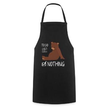 To Do List Nothing Bear Sleepshirt - Tablier de cuisine - noir - Devant - AI Model Male 185 dark (185cm)