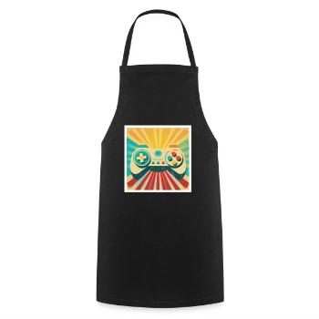Every Now And Then I Leave My Room Gamer Gaming - Cooking Apron - black - Front - AI Model Male 185 dark (185cm)
