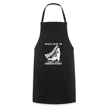 Husky Dog Dogs Siberian Husky Gift - Cooking Apron - black - Front - AI Model Male 185 dark (185cm)