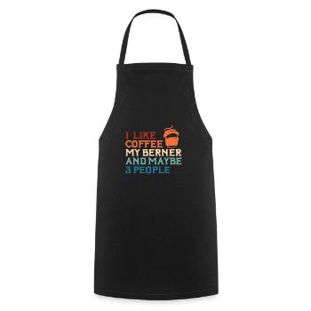 Coffee Bernese Mountain Dog Caffeine Espresso Gift - Cooking Apron - black - Front - AI Model Male 185 dark (185cm)
