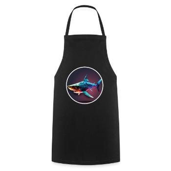 Shark Orca Polygon Geometric Underwater World Ocean - Tablier de cuisine - noir - Devant - AI Model Male 185 dark (185cm)