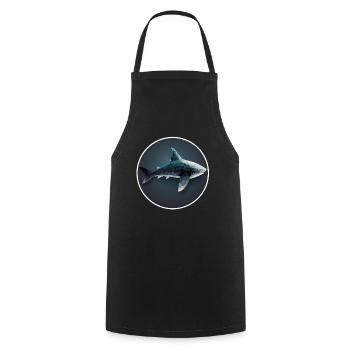 Shark Orca Polygon Geometric Underwater World Ocean - Tablier de cuisine - noir - Devant - AI Model Male 185 dark (185cm)