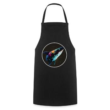 Wal Orca Polygon Geometrisch Unterwasserwelt Ozean - Kochschürze - Schwarz - Vorne - AI Model Male 185 dark (185cm)