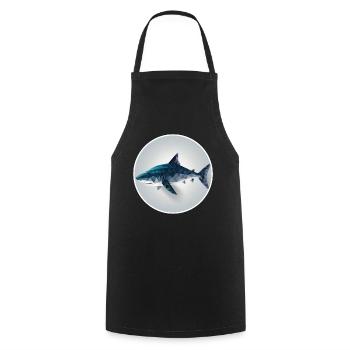 Shark Orca Polygon Geometric Underwater World Ocean - Tablier de cuisine - noir - Devant - AI Model Male 185 dark (185cm)