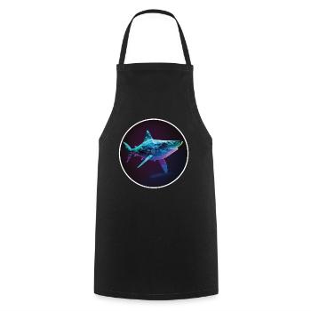 Shark Orca Polygon Geometric Underwater World Ocean - Tablier de cuisine - noir - Devant - AI Model Male 185 dark (185cm)