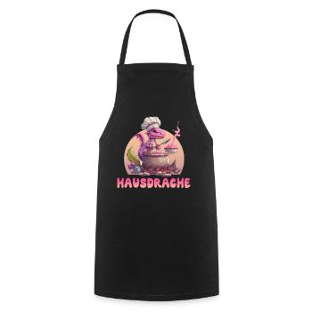 Hausdrache Hausdrachen Mutter Schwiegermama - Kochschürze - Schwarz - Vorne - AI Model Male 185 dark (185cm)