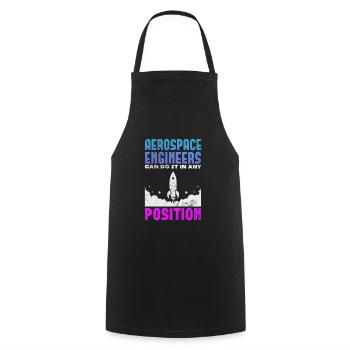 Space Engineer Aeronautical Engineer Gift - Cooking Apron - black - Front - AI Model Male 185 dark (185cm)