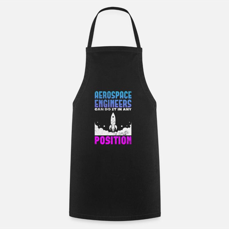 Space Engineer Aeronautical Engineer Gift - Cooking Apron - black