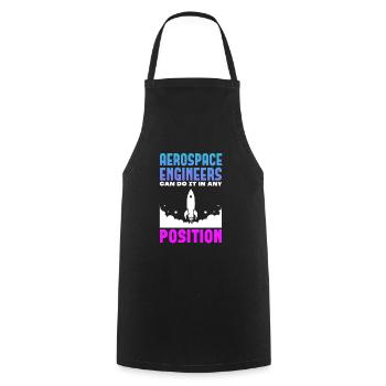 Space Engineer Aeronautical Engineer - Cooking Apron - black - Front - AI Model Male 185 dark (185cm)
